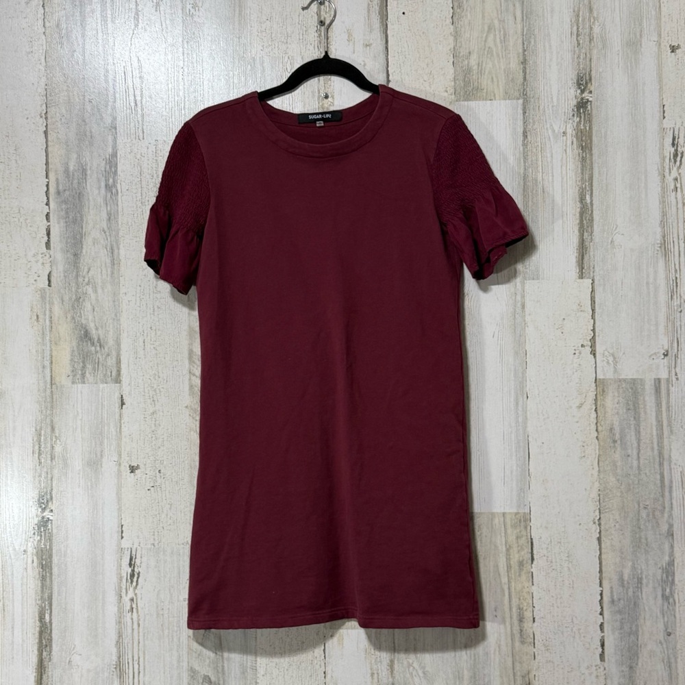 Sugarlips Burgundy Mini Dress